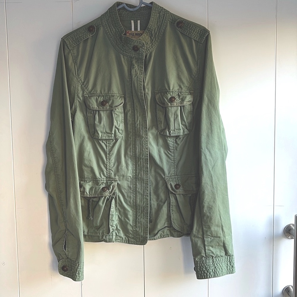 Old Navy army- style jacket khaki size M